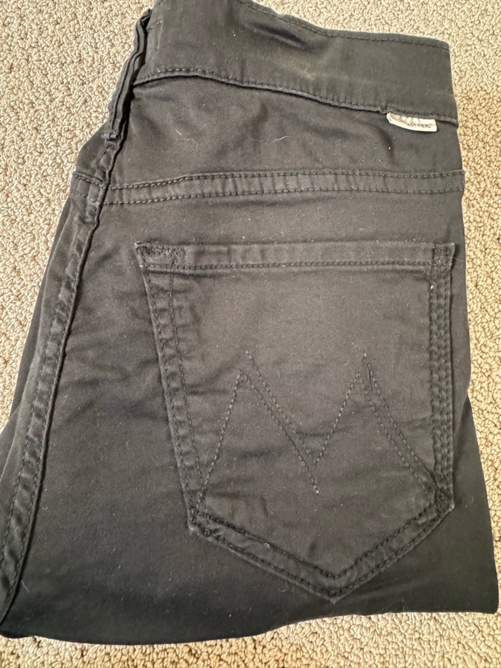 Great condition MOTHER Jeans in black. Very light weight 5 pocket pant